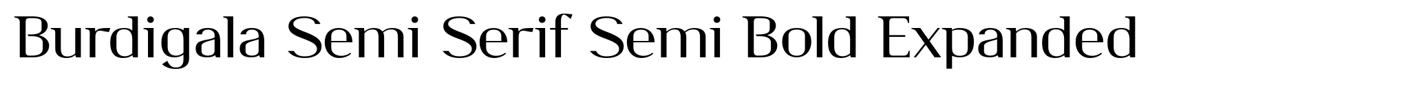 Burdigala Semi Serif Semi Bold Expanded image